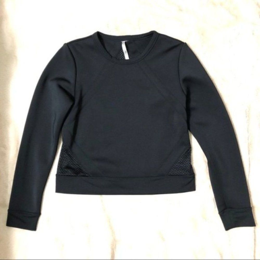 Fabletics Rory Mesh Back Pullover Sweatshirt Black - image 2